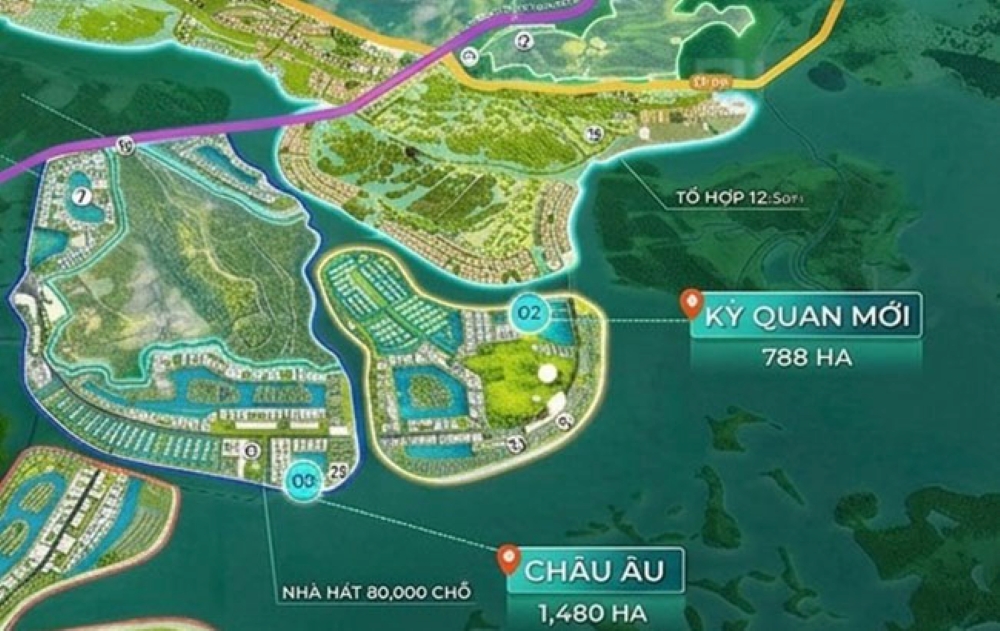 Phân khu Kỳ Quan Mới Vin Hạ Long Xanh: Trái tim giải trí xa hoa bên vịnh di sản