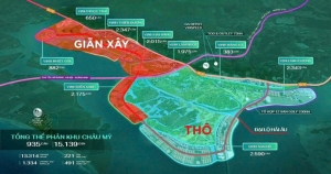 Tổng thể phân khu châu Mỹ của dự án Vin Hạ Long Xanh